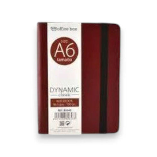 Picture of A6 LINED NOTEBOOK RED LEATHER